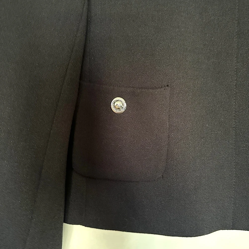 Zara Black Tailored Blazer with Cropped Silhouette Sz XS Lined‎
